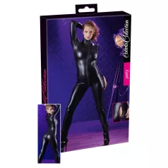 Cottelli - långärmad catsuit - glänsande - svart - M