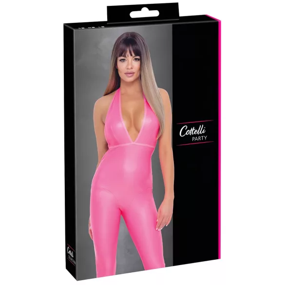 Cottelli Party - Overall med djup rygg (rosa) - M