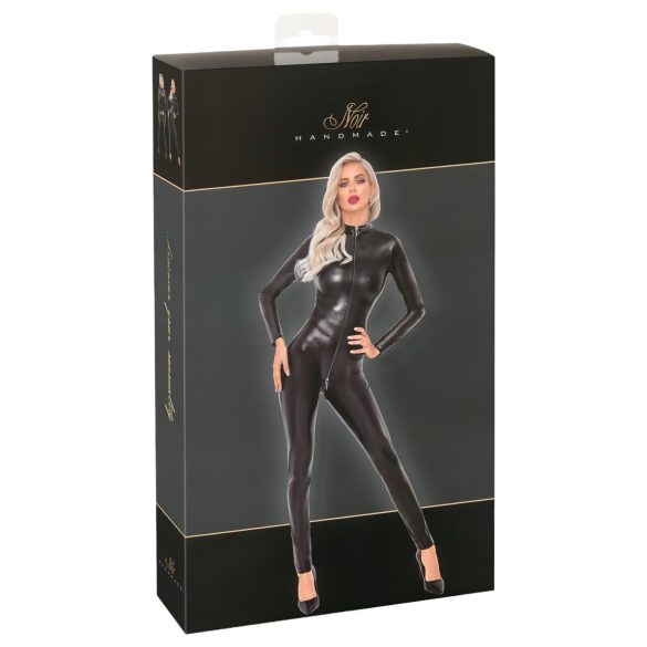 Noir - lång jumpsuit med ormskinnmönster (svart) - XL