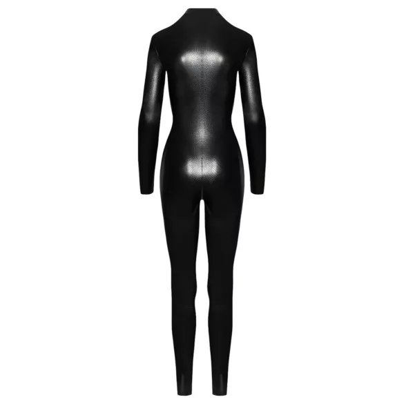 Noir - lång overall - ormskinnsmönster - svart - XL