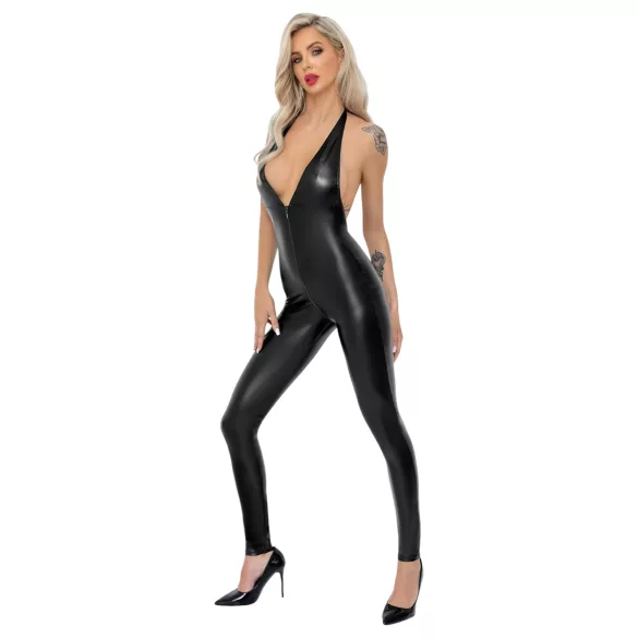 Noir - Halterneck Jumpsuit (Svart) - XL