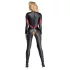Cottelli - catsuit med dragkedja - läderlook - svart - M