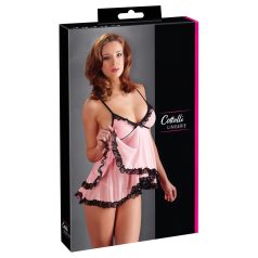 Cottelli - babydoll - spetsvolang - svart - XL