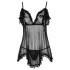 Cottelli - babydoll med volanger - svart