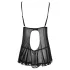 Cottelli - babydoll med volanger - svart - L