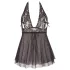 Cottelli Plus Size - babydoll med spets - svart - plus size