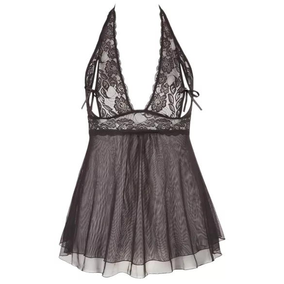 Cottelli Plus Size - babydoll med spets - svart - plus size - 2XL