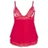 Cottelli Plus Size - babydoll spets röd - plus size undertøy