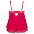 Cottelli Plus Size - babydoll spets röd - plus size undertøy - XL
