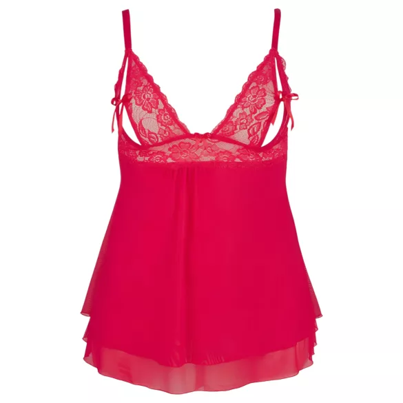 Cottelli Plus Size - babydoll spets röd - plus size undertøy - 2XL