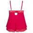 Cottelli Plus Size - röd, spetsig babydoll - 3XL