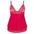 Cottelli Plus Size - babydoll spets röd - plus size undertøy - 4XL