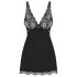 Obsessive Luvae - Blommig strassnattlinne & trosa (svart)