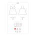 Obsessive Luvae - Blommig strassnattlinne & trosa (svart) - L/XL