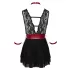 Cottelli Bondage - Halterneck spets babydoll (svart)