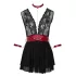 Cottelli Bondage - Halterneck spets babydoll (svart) - M