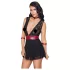 Cottelli Bondage - Halterneck spets babydoll (svart) - L