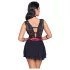 Cottelli Bondage - Halterneck spets babydoll (svart) - L
