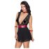 Cottelli Bondage - Halterneck spets babydoll (svart) - XL