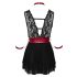 Cottelli Bondage - Halterneck spets babydoll (svart) - XL