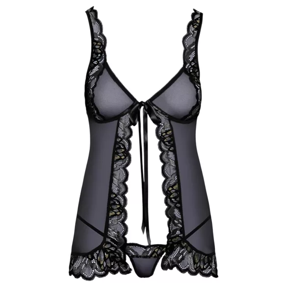 Kyssbar - öppen babydoll (svart)