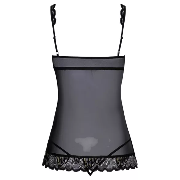 Kyssbar - öppen babydoll (svart)