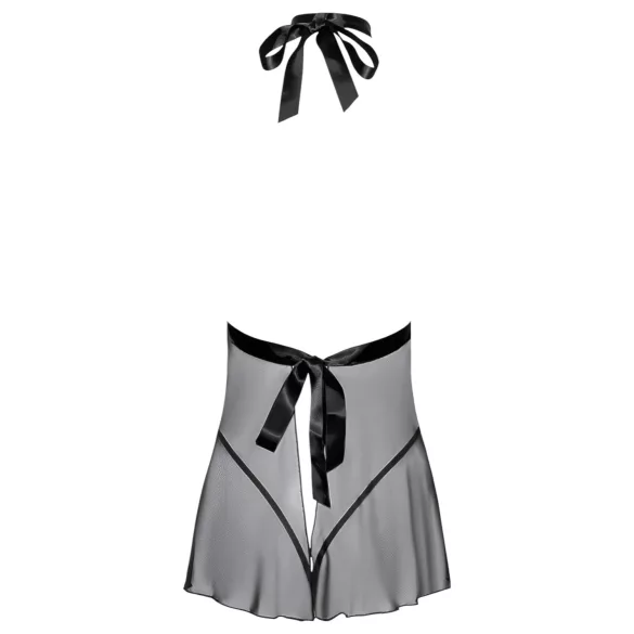 Kissable - babydoll med halterneck - spets - svart - L/XL