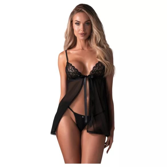 Obsessive - babydollset med spets - svart