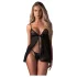 Obsessive - babydollset med spets - svart