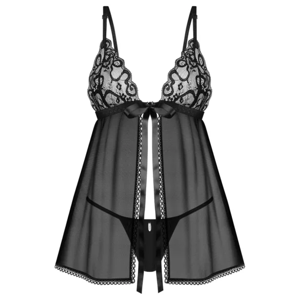 Obsessive - babydollset med spets - svart