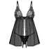 Obsessive - babydollset med spets - svart