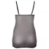 Cottelli Plus Size - transparent spetsnattlinne - svart - 2XL