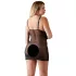 Cottelli Plus Size - transparent spetsnattlinne - svart - 4XL