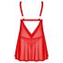 Obsessive Elianes - spets babydoll set (röd)