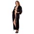 Cottelli - Satin Morgonrock (svart) - L/XL