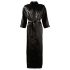Cottelli - Satin Morgonrock (svart) - L/XL