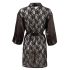Cottelli – Satängspets, kort kimono (svart)