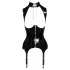 Black Level - öppen bustier med strumpeband - svart - L