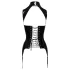 Black Level - öppen bustier med strumpeband - svart - L