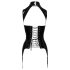 Black Level - öppen bustier med strumpeband - svart - XL