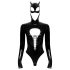 Black Velvet - Batwoman body med långa ärmar (svart)