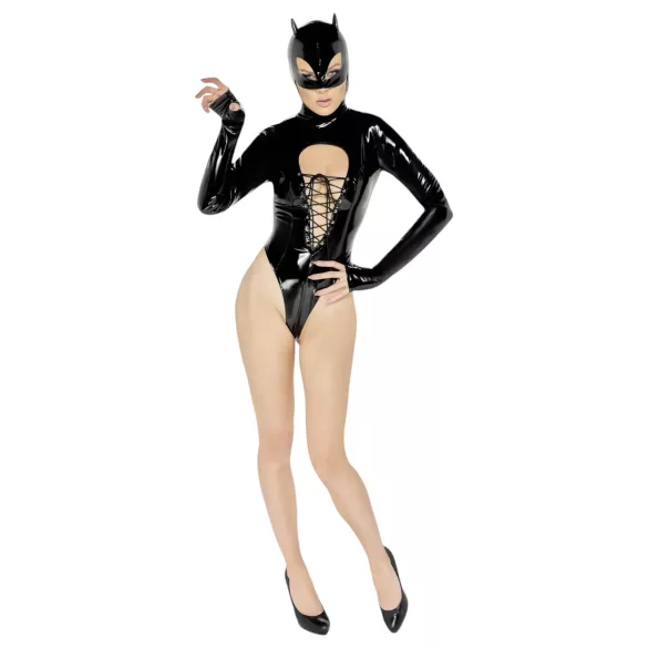 Black Velvets - långärmad body för Batwoman - svart - M
