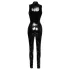 Black Level - catsuit med dragkedja - glänsande svart - L