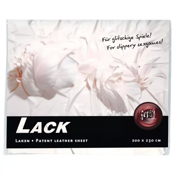 Lakkleksaker - lakan för sänglekar - vit lack - 200x230cm