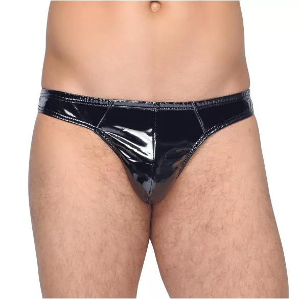 Black Level - herrtanga - klassisk design - lack - svart
