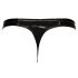 Black Level - Klassisk manlig stringtrosa i lack (svart) - M