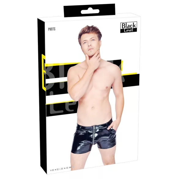 Black Level - herrshorts med sidficka - lack - svart - M