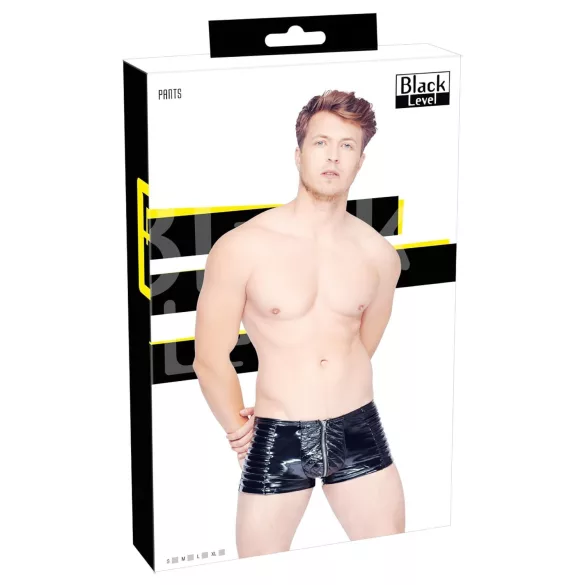 Black Level - herrshorts med dragkedja - svart