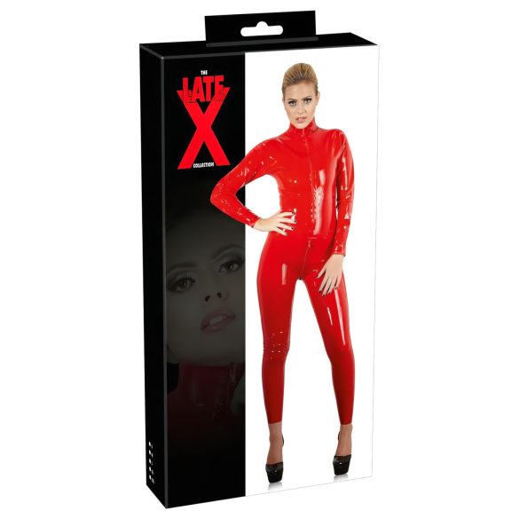 LATEX - Långärmad damoverall (röd)