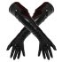 LATEX - lång unisexhandske (svart) - M